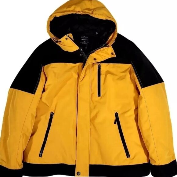 NWT Club Room Men Hooded Long Sleeve Parka Jacket, Yellow XXL jacket, coat - Picture 2 of 15